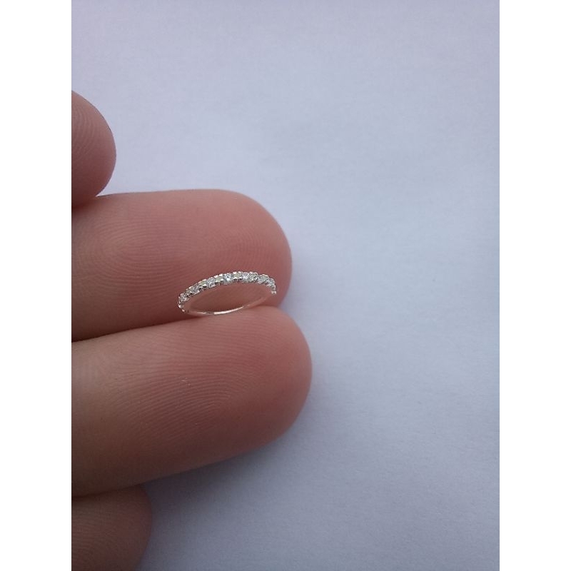 Piercing Nariz torção argola cravejada com zircônia Prata 925 legítimo cartilagem,Helix Cod:45P