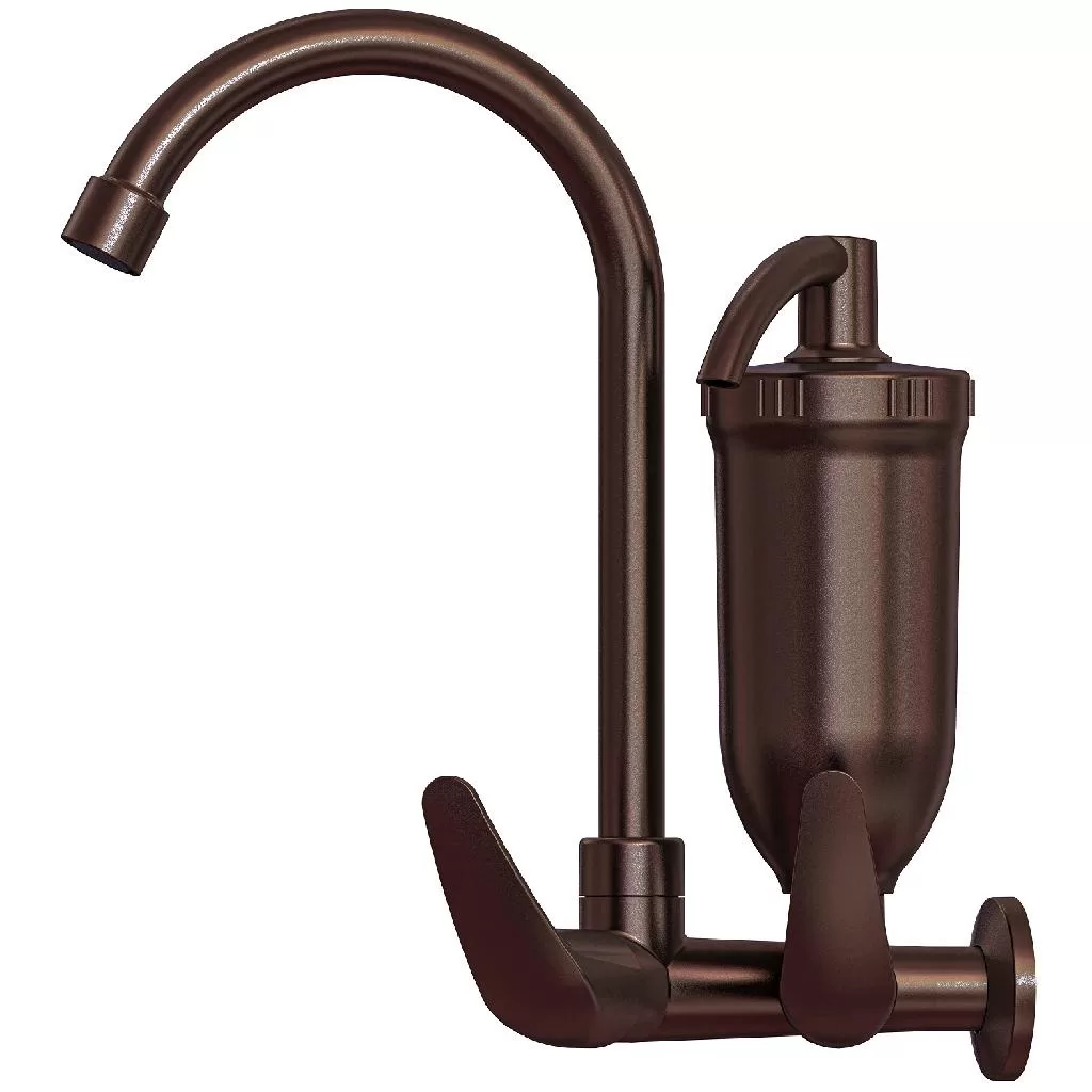 Torneira Com Filtro Cozinha Corten Parede 1/4 Volta 2167 ABS Monoc