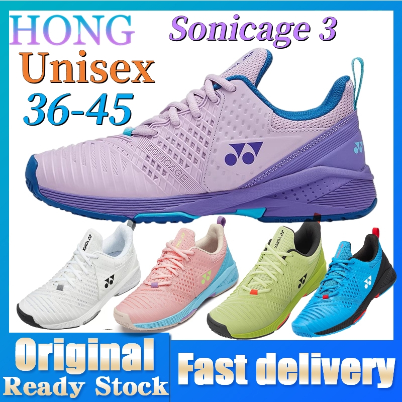 yonex Sonicage 3 Badminton Sapatos Para Tênis Unisexo Power Cushion Breathable ultralight Anti Slip