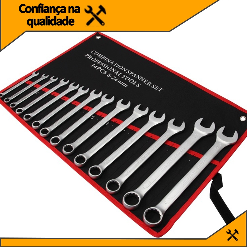 Jogo Chave Combinada Boca Estrela 12/14/19 Peças Profissional