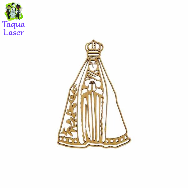 Nossa Senhora Cortado A Laser Em Mdf Cru