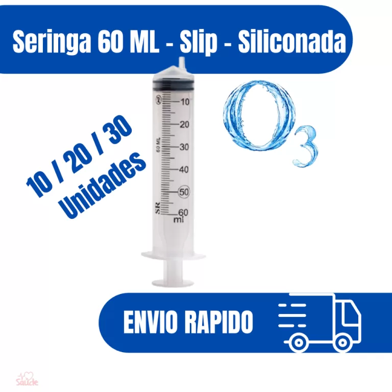 Seringa 60Ml Bico Slip – 10 / 20 / 30 Unidad