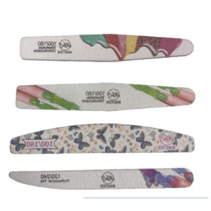 Kit com 25 unidades de Lixas estampadas Bumerague,