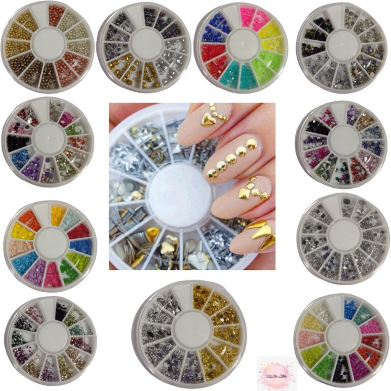 kit jóias/corrente de unhas manicure, decoração