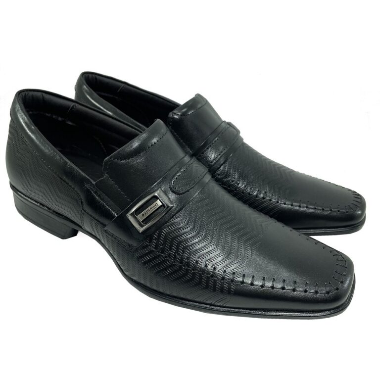 Sapato Social Rafarillo Metal Textura Couro –