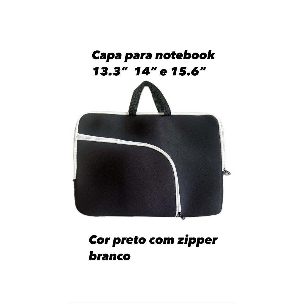 Capa/Case/ Notebook 13.3, 14, 15.6, com bolso E Alça De Mão/ Envio Imediato