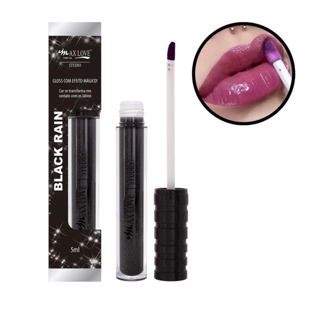 Gloss Black Rain Max Love – Brilho Intenso e Hidrataçã