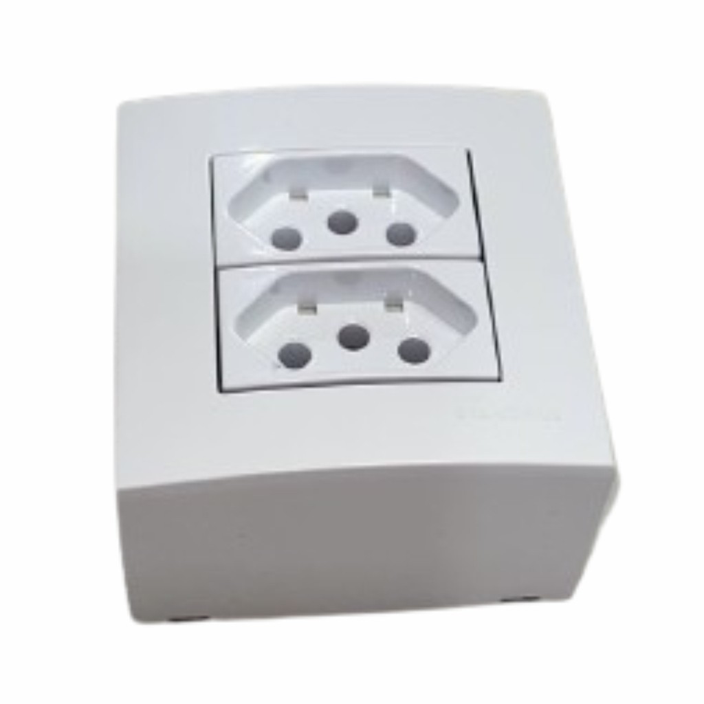 2 Caixa Sobrepor Sistema X Tomadas Dupla 20a 250v Margirius