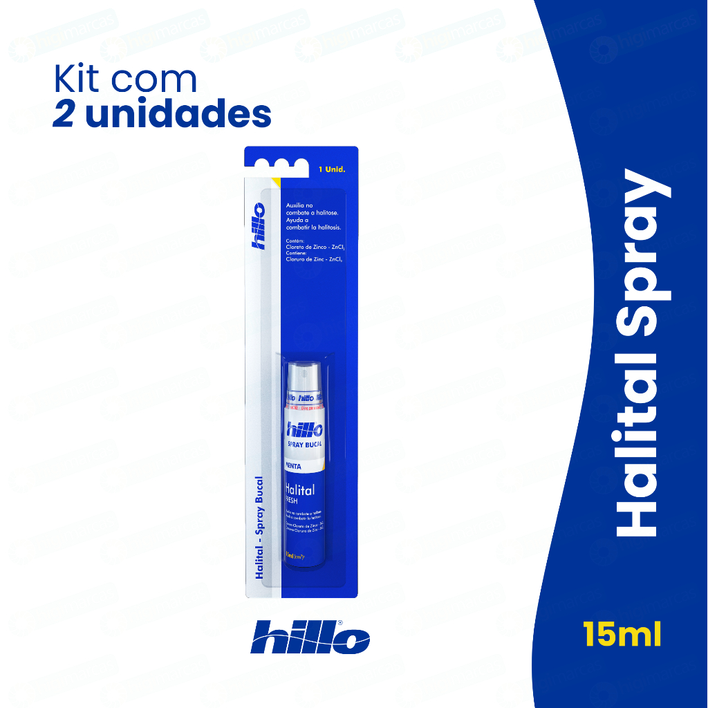Kit 2 Spray Bucal Hálito 15ml Hillo Halital