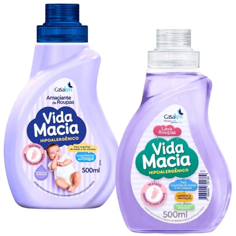 Kit Vida Macia Sabão Líquido 500ml e Amaciante 5