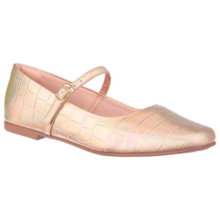 Sapato Feminino Sapatilha Bico Quadrado Rasteira F