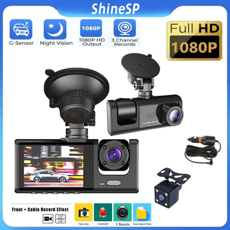 3 Lens DVR Vehicles Security Camera 1080P Video Re