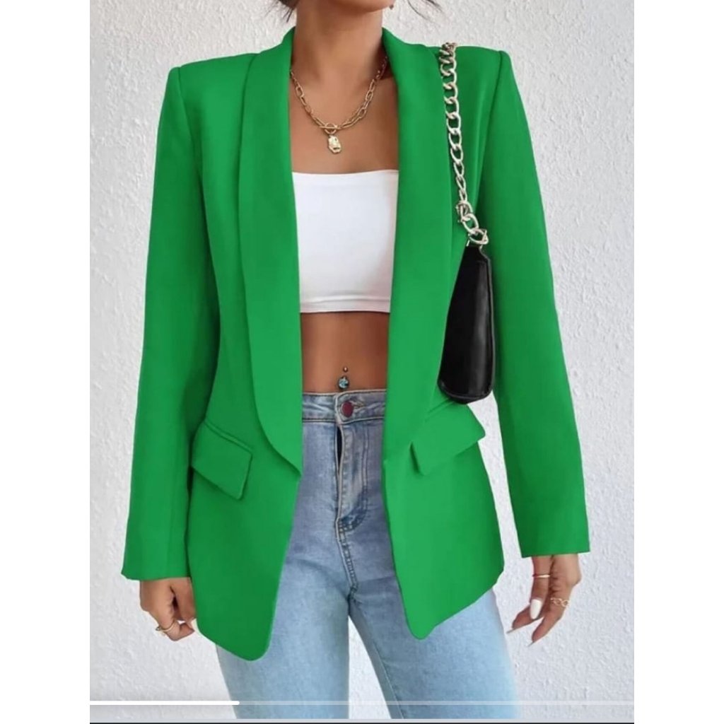 Blazer preto Terninho alfaiataria feminino casual de trabalho P M G GG