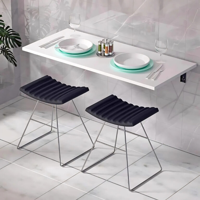 Mesa Retratil dobravel Borda Quadrada 120cm x 50cm