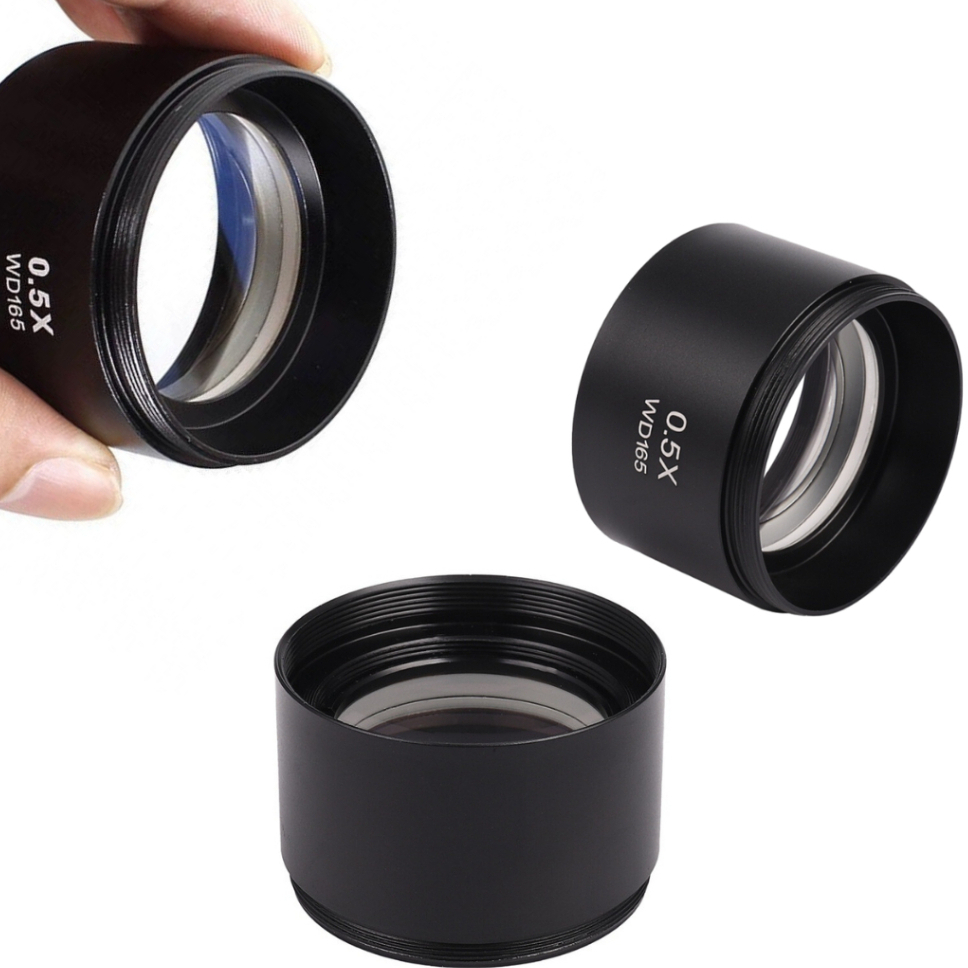 Wd165 0.5X Lente Auxiliar De Objetivo De Microscópio Binocular Trilocular