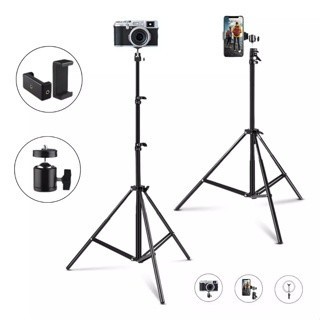Tripé Grande 2,1m Encaixe 1/4 + Suporte Celular E