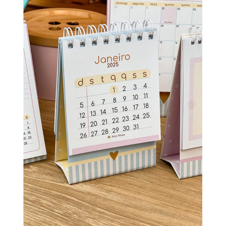 CALENDÁRIO A6 VERTICAL – 2025 COM OPÇÃO 2