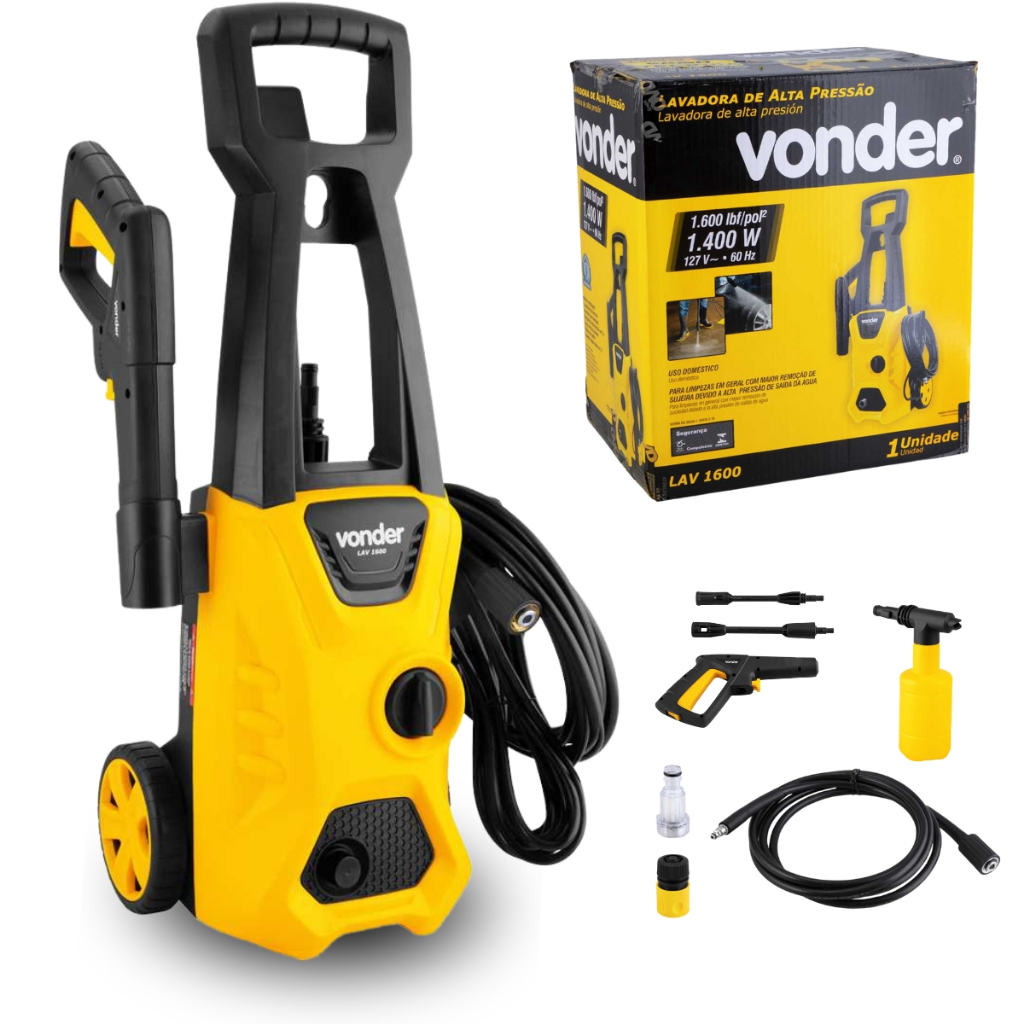Lavadora De Alta Pressão LAV 1600, 1.600 lbf/pol² Lavadora Vap Vonder