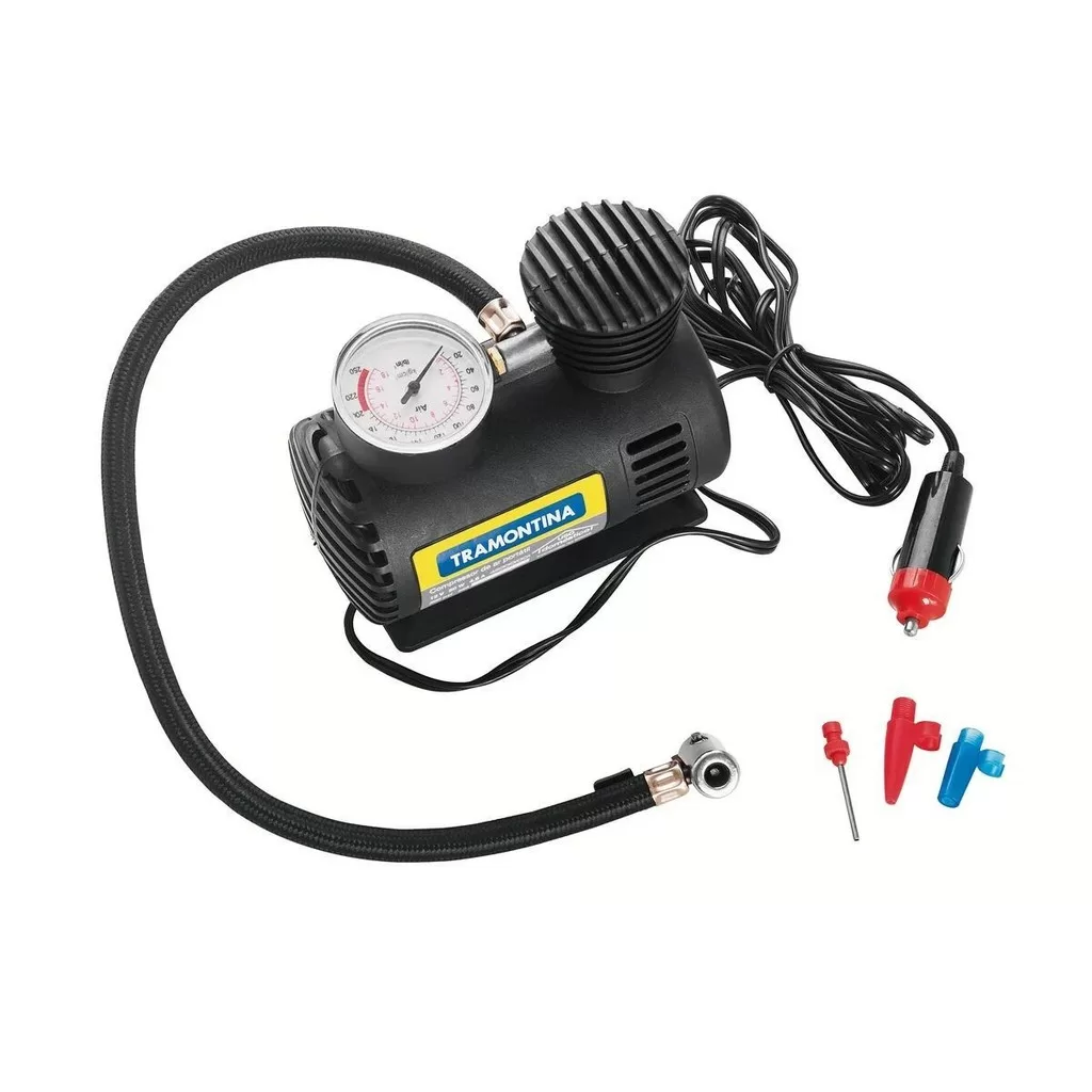Mini Compressor de Ar Portátil 12V 300Psi 50W Tramontina