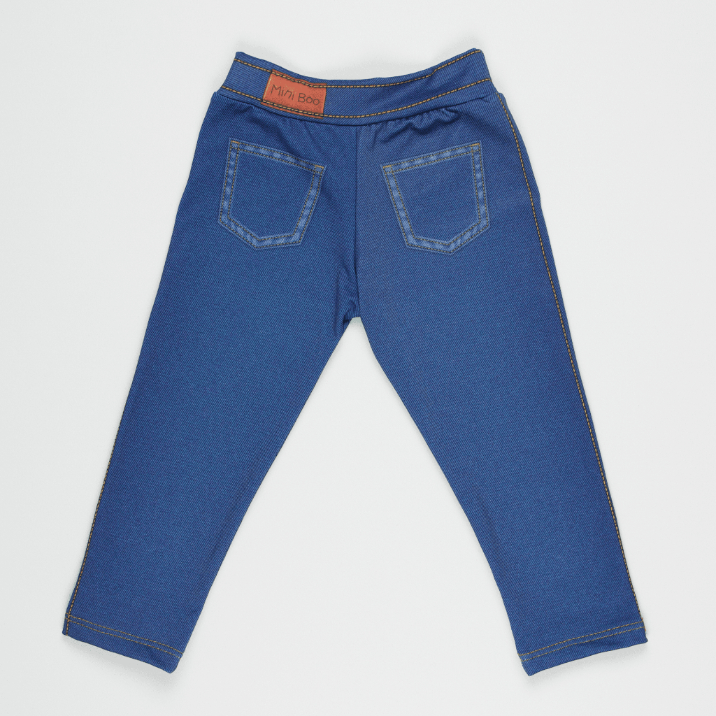 Calça Fake Jeans Bebê e Infantil Azul Escuro Proteção Solar 50+ MiniBoo