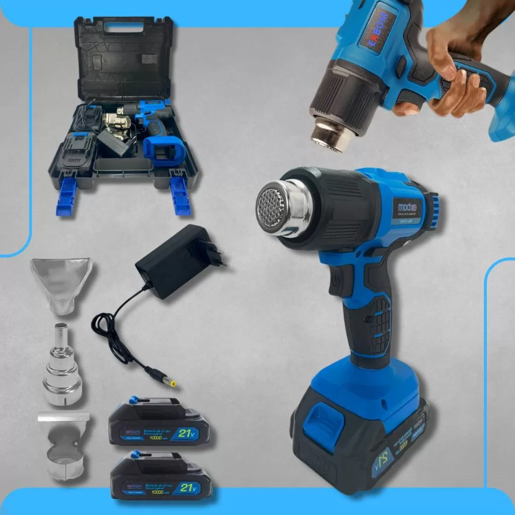 Soprador Térmico a Bateria 2 Velocidades 300 a 550 graus