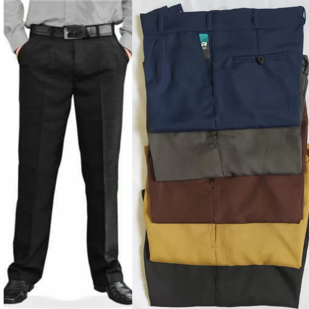 Kit 5 Calça Social Oxford Cor, preto,bege,marrom,cinza,azul marinho