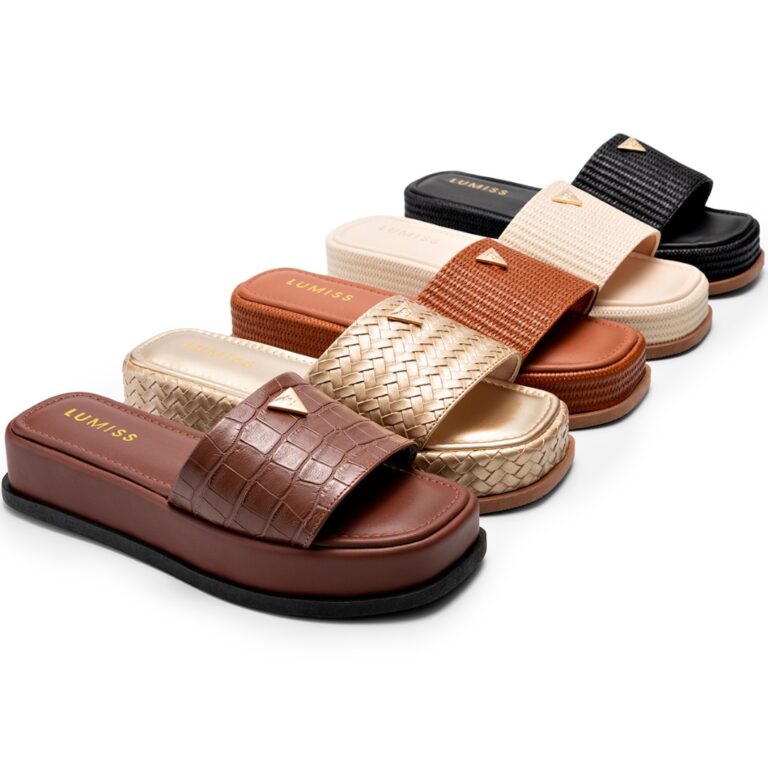 Tamanco Feminino Lumiss Sandália Flatform Chinelo