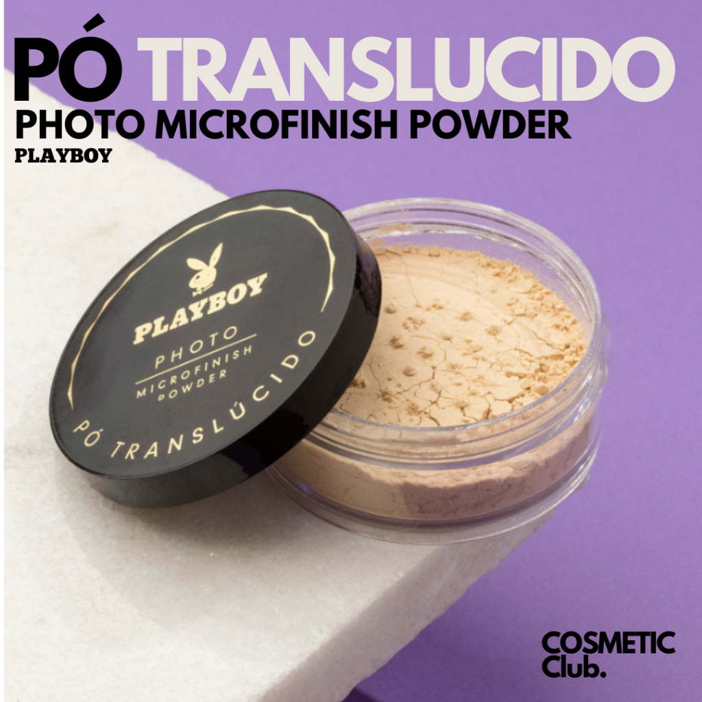 PÓ TRANSLÚCIDO PLAYBOY Photo Microfinish Powder Selar Maquiagem Sem Brilho Efeito Foto