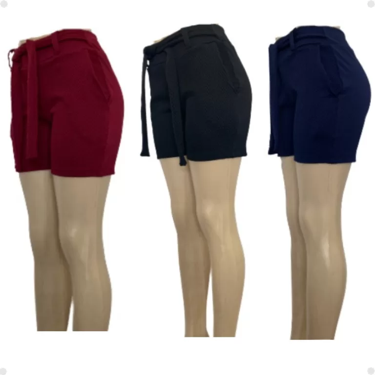 Kit com 3 Shorts Adulto Colmeia Levanta Bumbum Cin