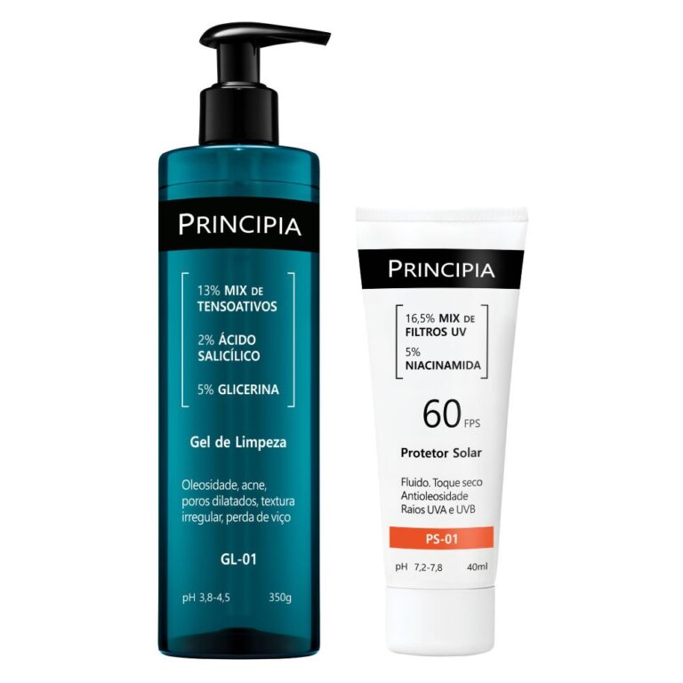 Principia kit Gel de Limpeza GL-01+ Protetor solar
