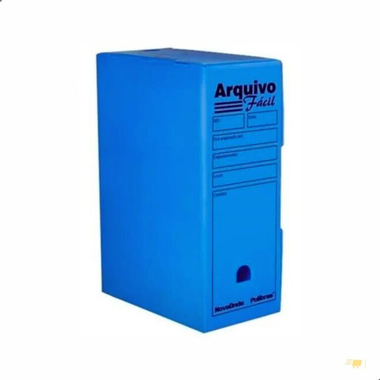 Caixa Arquivo Morto Azul Plastico Organizador 10 U
