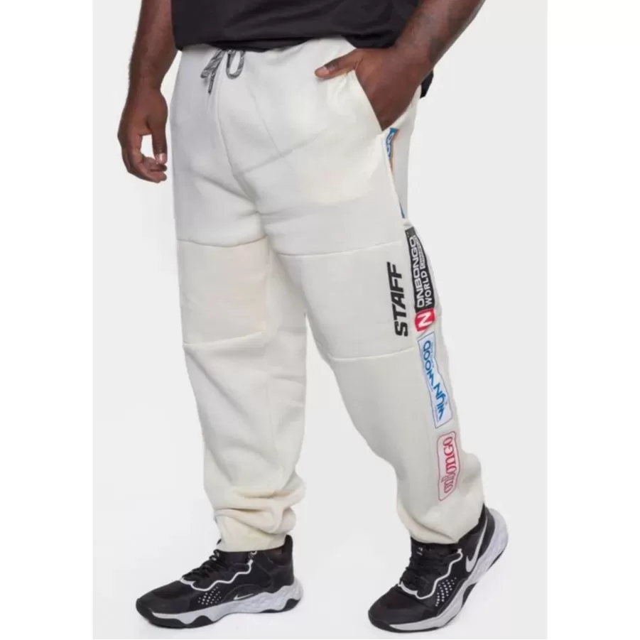 Calça Onbongo Plus Size Moletom Staff Off White