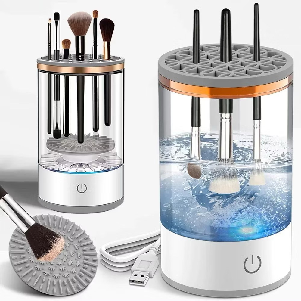 Limpador Elétrico de Pincéis de Maquiagem USB Automático Secagem Rápida Profissional