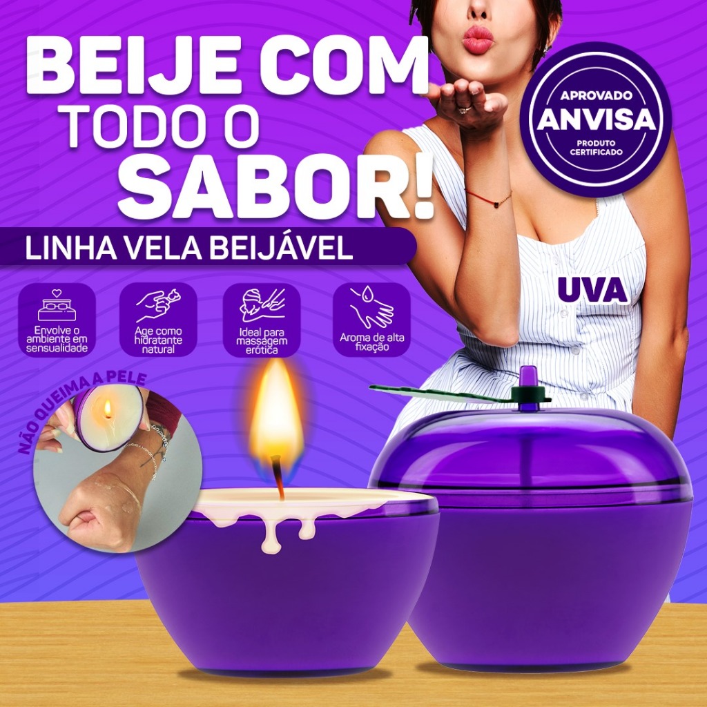 VELA PARA MASSAGEM ERÓTICA SENSUAL DESPERTE O DESEJO E O PRAZER