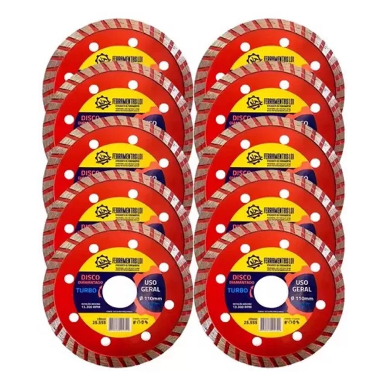 Kit 10 Disco Diamantado Turbo 4 Polegadas 110mm Fu