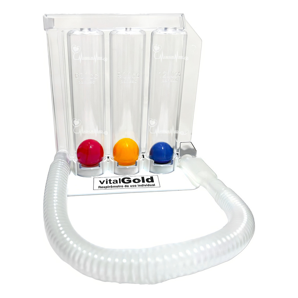 Exercitador Pulmonar Adulto Respirom 3 Esferas Vitalgold