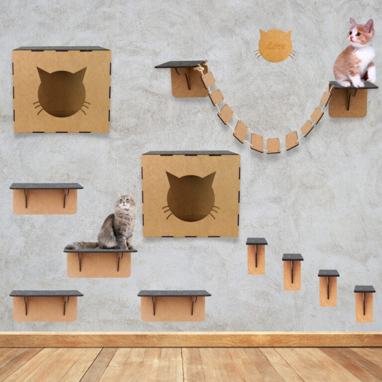 Playground Gatos 11 peças Parquinho de Gato Ponte
