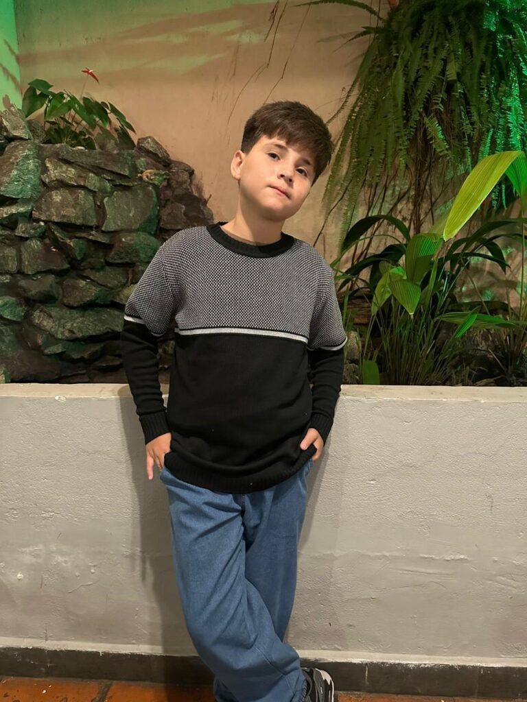 Blusa de Tricot Suéter Agasalho Masc 2 Cores Infa