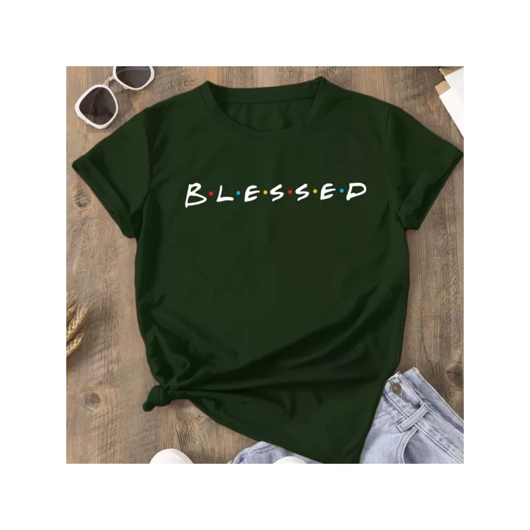 blusa camisetão Feminina T-Shirt estampada blesse