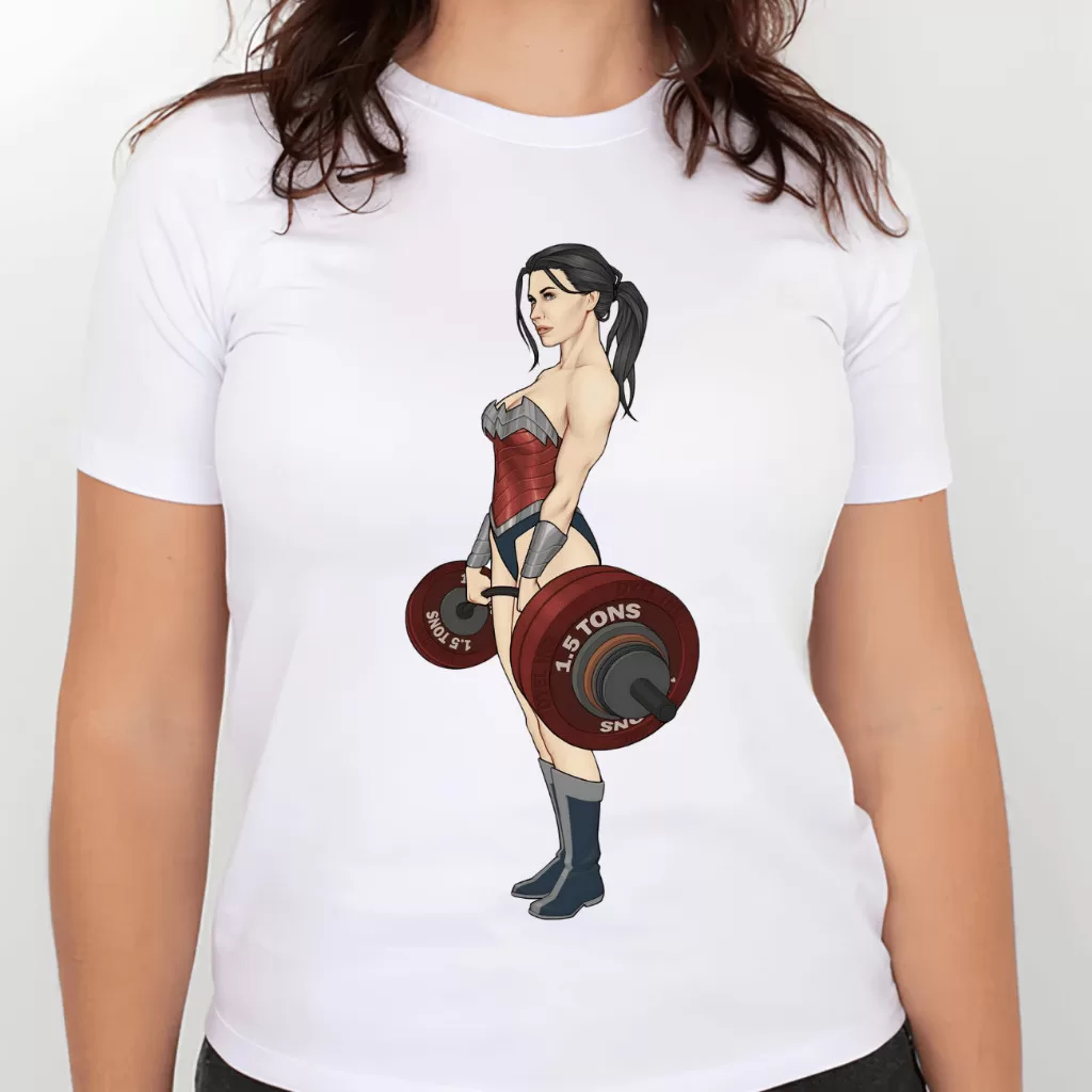 Camiseta Treino | Mulher Mar – Diana – Heroi DC, Levantando peso maromba, academia, DC