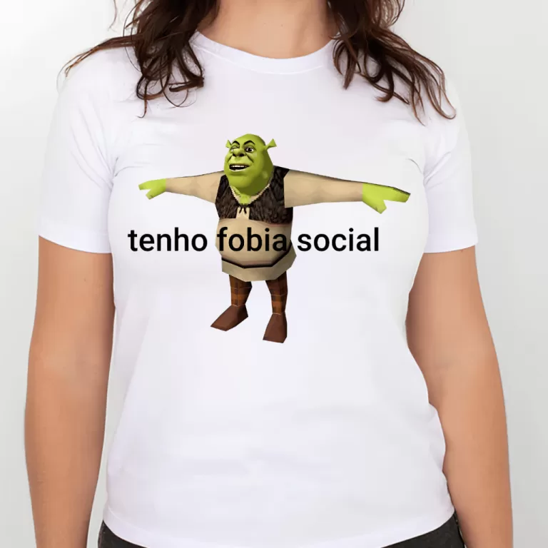 Camiseta Feminina Meme | Tenho Fobia Social  Diver