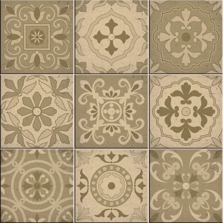 Azulejos Decorativos Leiria Kit Com 9 Peças 15x15