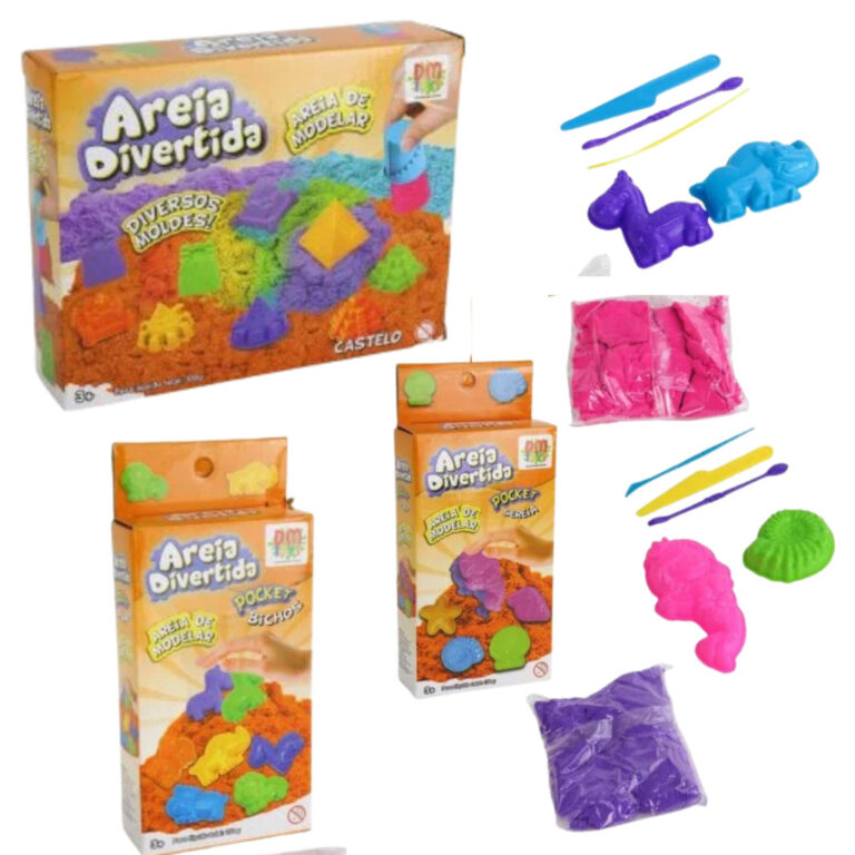Areia Mágica tipo Massinha com Molde Brinquedo Se