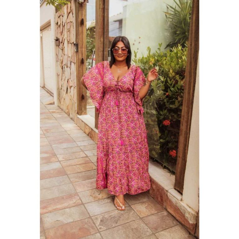 Vestido seda indiana