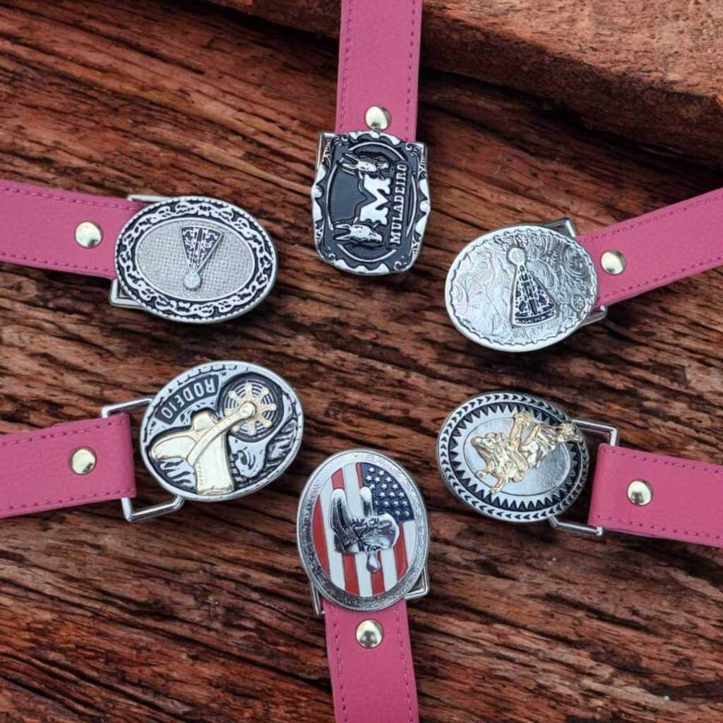 Cinto Fivela Country Boiadeira Rosa Menina Infantil Bebê Rodeio Festa Junina São João Envio Imediato