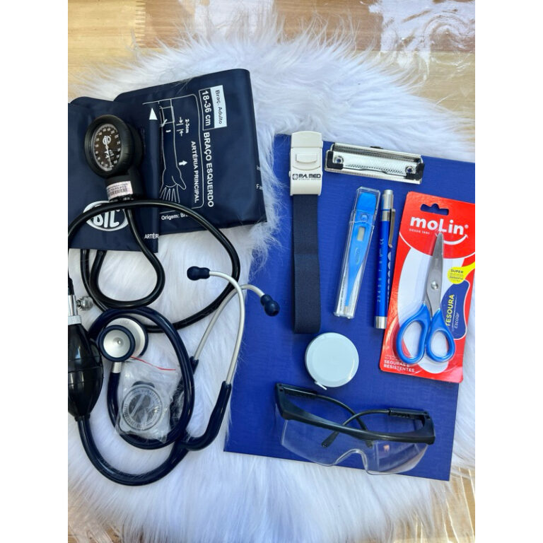 Kit Enfermagem/Saúde BIC Azul – estetoscóp