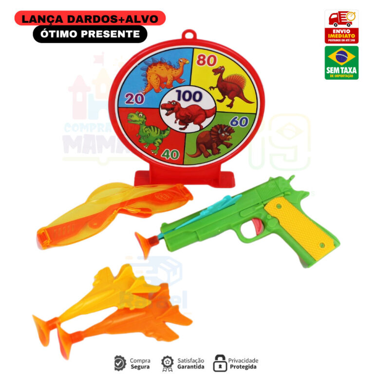 Arminha De Brinquedo Laça Dardos + Alvo pontaria 