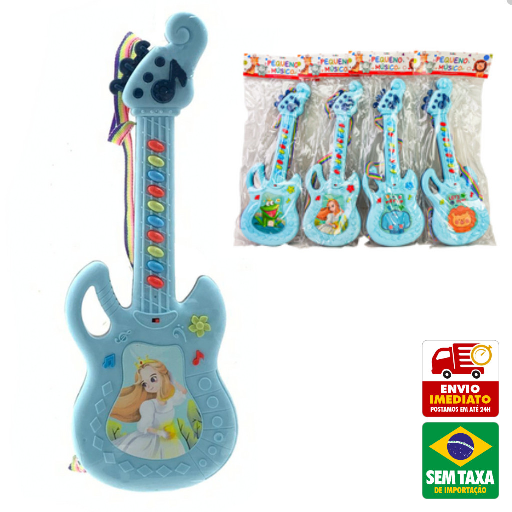 Guitarra Musical Grande 45cm Brinquedo Menina Menino DuteToys DTY1056