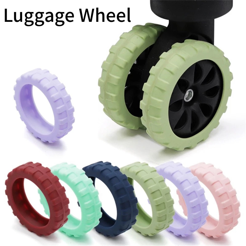 BR- Kit 8 Capas Proteção Protetora Para Rodas De Mala Roda Dupla Viagem Bagagem Colorida  roda Adequ