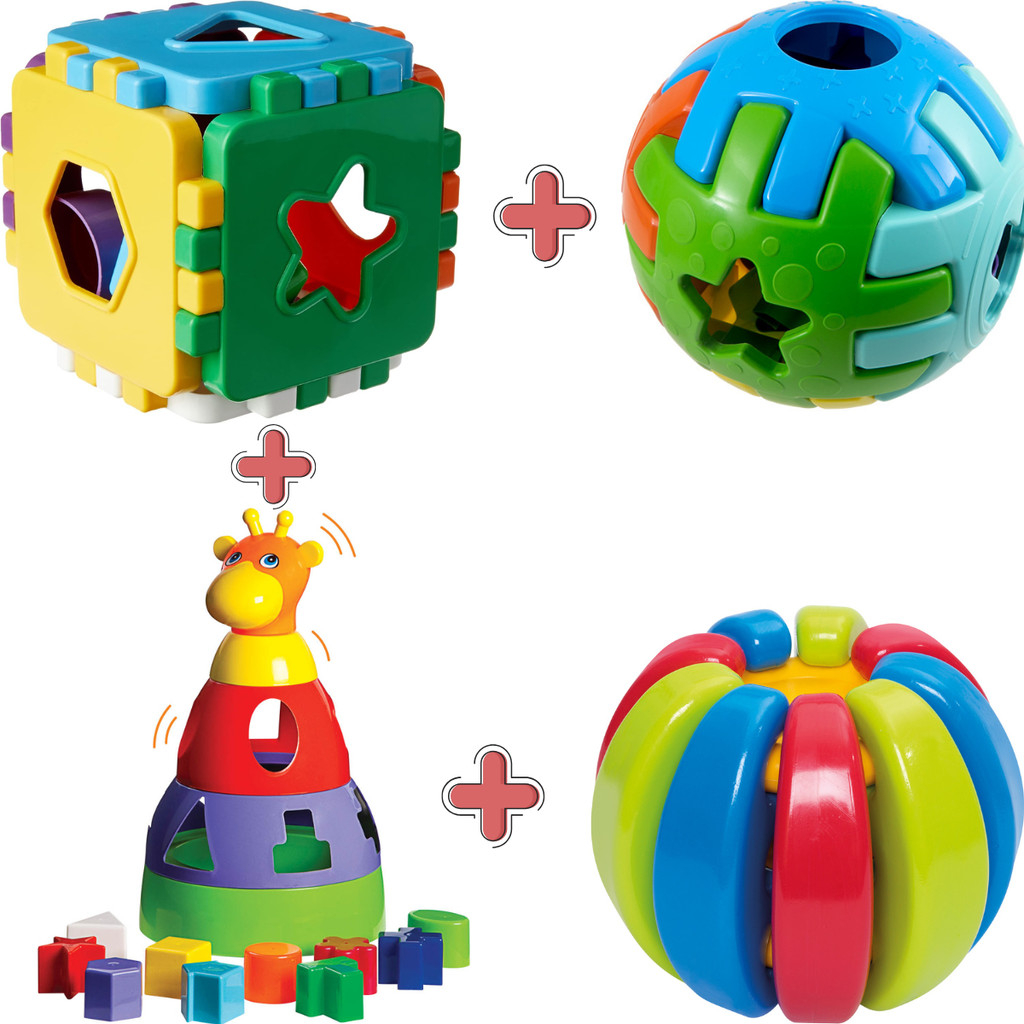 Kit de Brinquedos Educativos para Crianças de 1 ano Atividades Bebê Menino e Menina